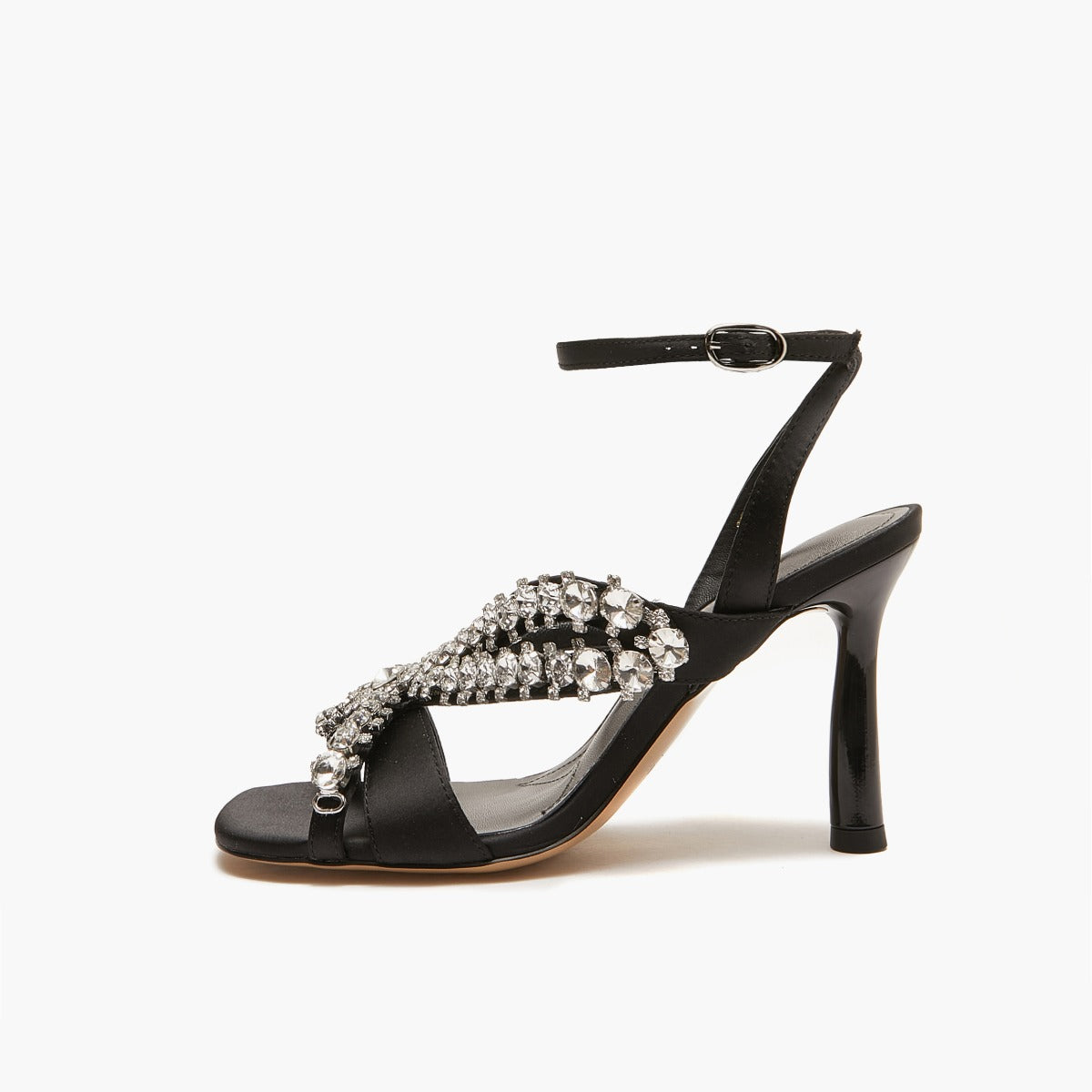 Sandali con tacco in raso Emanuelle Vee