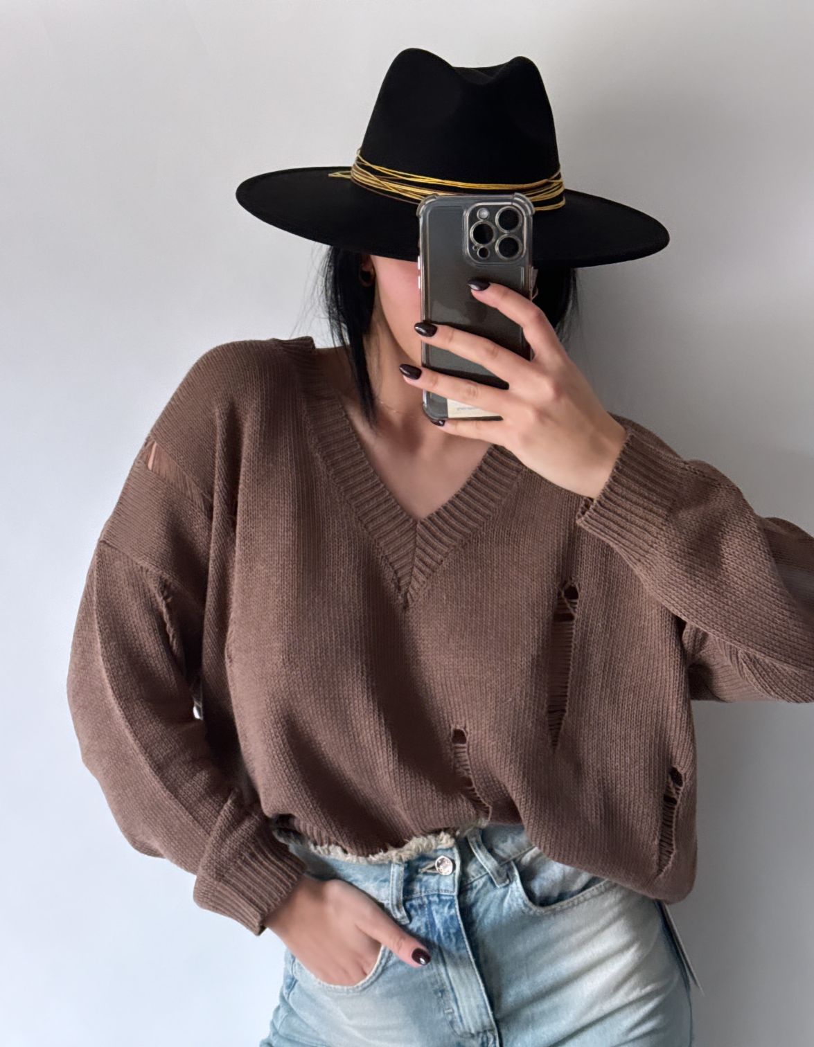 Maglia scollo a V Soallure M4032 – Grazia Boutique Shop