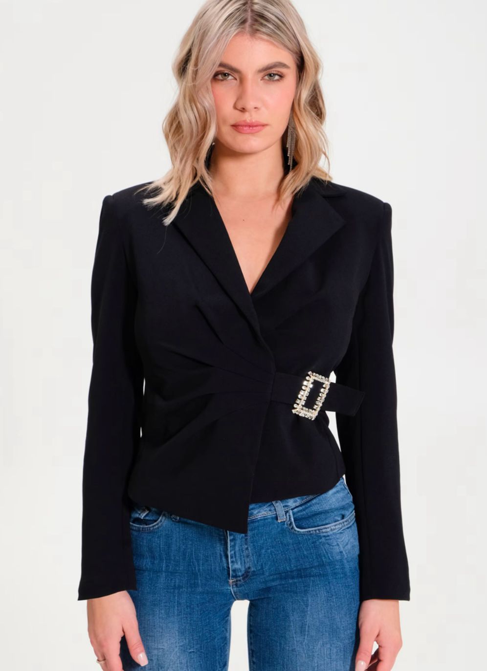 Giacca con fibbia strass Rinascimento CFC0117637003