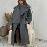Cappotto lungo con sciarpa - Eleh - Art E00240