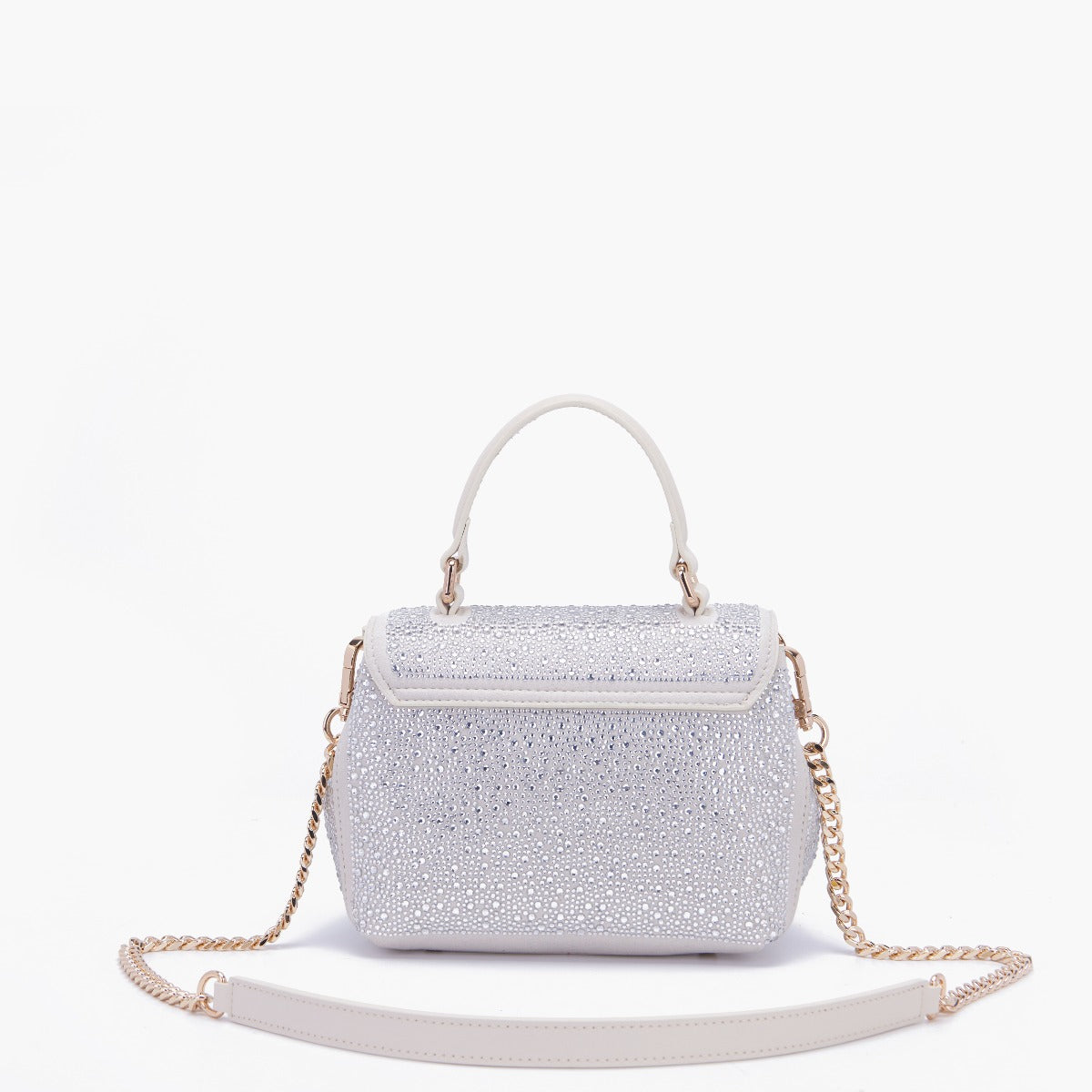 BAIGIO Pochette Donna Elegante Con Lustrini – Borsa Clutch Per Matrimonio, Con Catene Rimovibili (Argento)