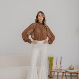 Blusa Botes - Alma Sanchez - 2526030 Nocciola