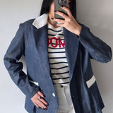 Blazer effetto denim - Haveone - JMY-L025