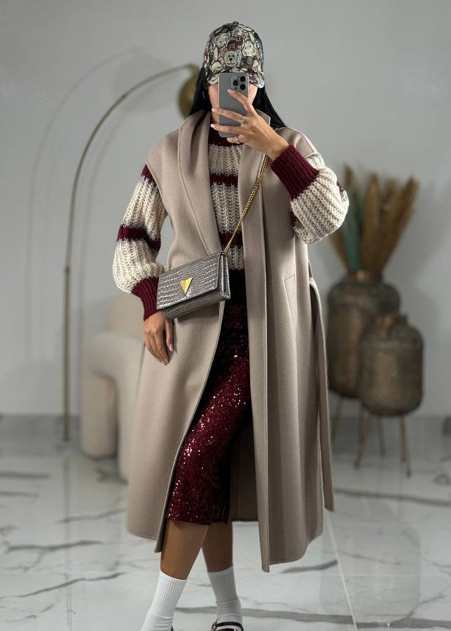 Gonna midi in paillettes - Soallure - Art S55017A
