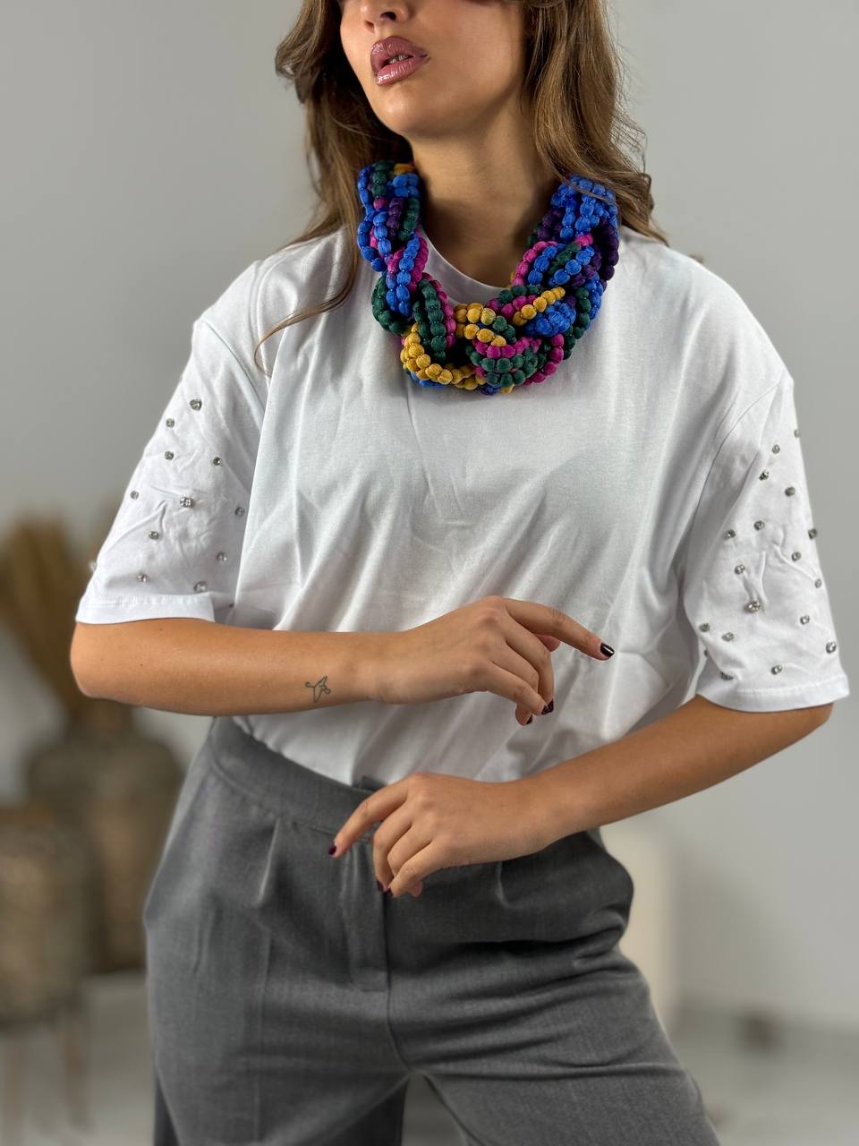 T-shirt con strass - Two Way - Art 27TWB251