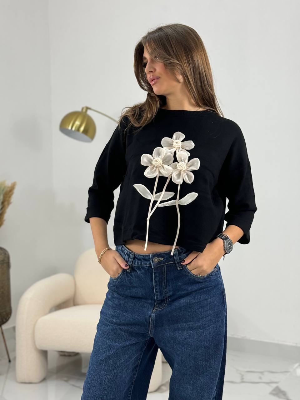 Felpa con fiori - Vic Bee - Art RI4167023V1290